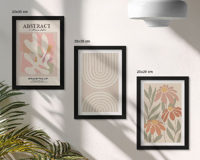 Stenska galerija slik Abstraktne oblike z rastlinskimi motivi v pastelnih barvah