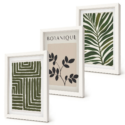 Komplet slik v okvirju Botanične kompozicije v slogu boho minimalizma