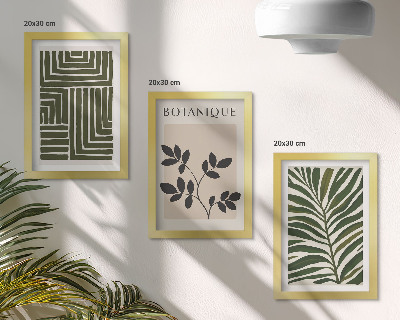 Komplet slik v okvirju Botanične kompozicije v slogu boho minimalizma