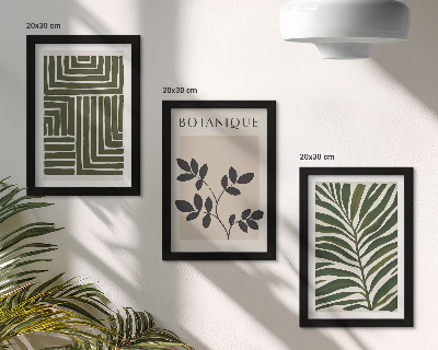 Komplet slik v okvirju Botanične kompozicije v slogu boho minimalizma