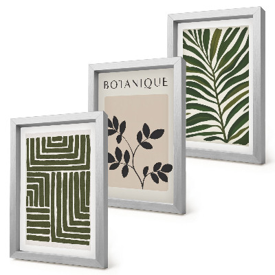 Komplet slik v okvirju Botanične kompozicije v slogu boho minimalizma