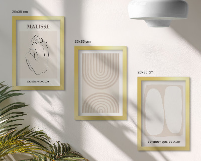 Komplet slik v okvirju Elegantne linije in minimalistične oblike v nevtralnih tonih