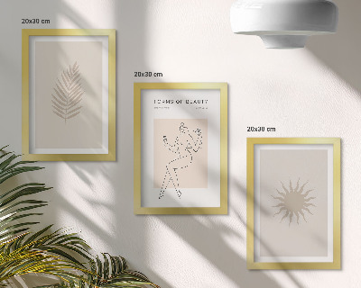 Stenska galerija slik Zbirka minimalističnih oblik in naravnih oblik