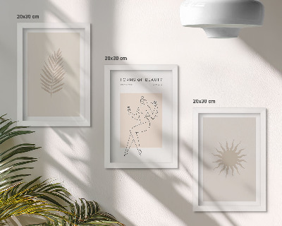 Stenska galerija slik Zbirka minimalističnih oblik in naravnih oblik