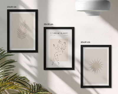 Stenska galerija slik Zbirka minimalističnih oblik in naravnih oblik