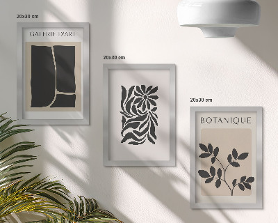 Stenska galerija slik Abstraktni rastlinski vzorci in geometrijske oblike