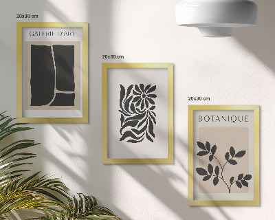 Stenska galerija slik Abstraktni rastlinski vzorci in geometrijske oblike