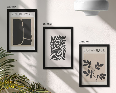Stenska galerija slik Abstraktni rastlinski vzorci in geometrijske oblike
