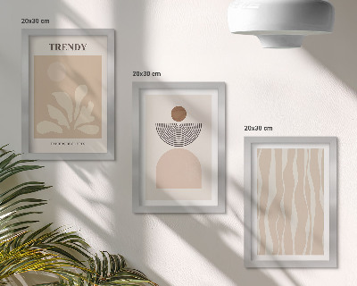 Stenska galerija slik Elegantne abstraktne kompozicije v bež odtenkih