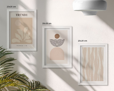 Stenska galerija slik Elegantne abstraktne kompozicije v bež odtenkih