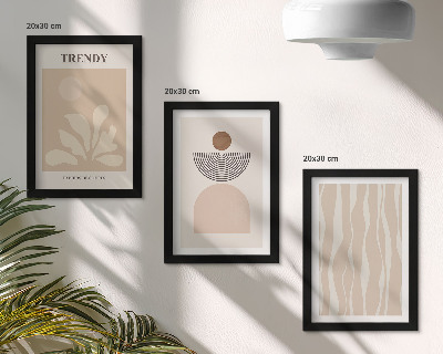 Stenska galerija slik Elegantne abstraktne kompozicije v bež odtenkih