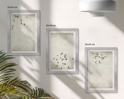 Komplet slik v okvirju Minimalistična slika letečih ptic