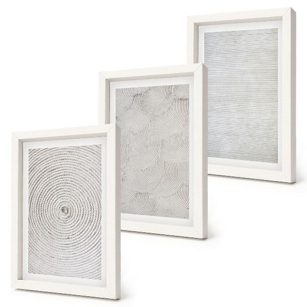 Set 3 slik v okvirju Geometrijski kartonski moderni vzorci