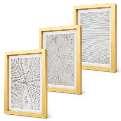 Set 3 slik v okvirju Geometrijski kartonski moderni vzorci