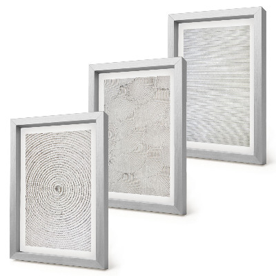 Set 3 slik v okvirju Geometrijski kartonski moderni vzorci