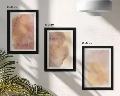Stenska galerija slik topli akvareli na platnu s pisanimi teksturami