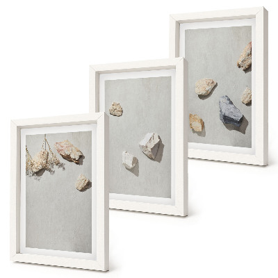 Stenska galerija slik Minimalistične dekoracije z boho kamni na plaži