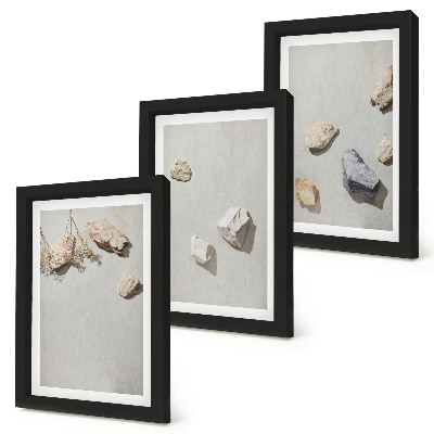 Stenska galerija slik Minimalistične dekoracije z boho kamni na plaži