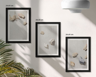 Stenska galerija slik Minimalistične dekoracije z boho kamni na plaži