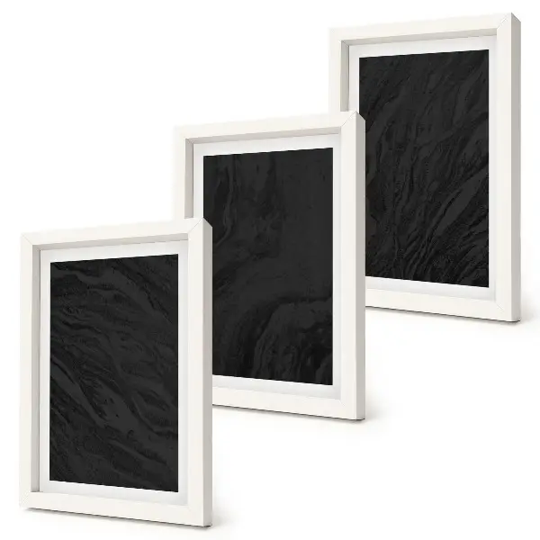Komplet slik v okvirju z elegantnim motivom temne marmorne teksture v glamuroznem slogu