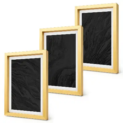 Komplet slik v okvirju z elegantnim motivom temne marmorne teksture v glamuroznem slogu