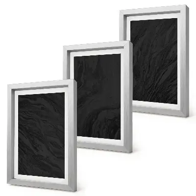 Komplet slik v okvirju z elegantnim motivom temne marmorne teksture v glamuroznem slogu