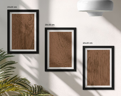 Set 3 slik v okvirju Lesni vzorec teksture lubja drevesa minimalizem