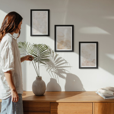 Komplet slik v okvirju Modne teksture v pastelnih svetlih barvah