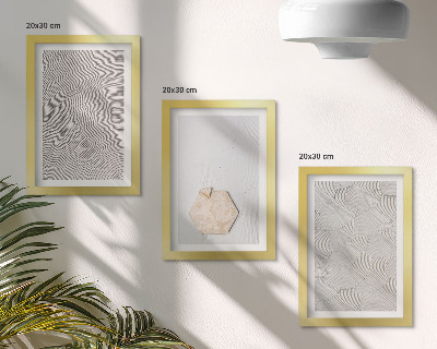 Stenska galerija slik Lahke teksture na pesku, nežen boho slog