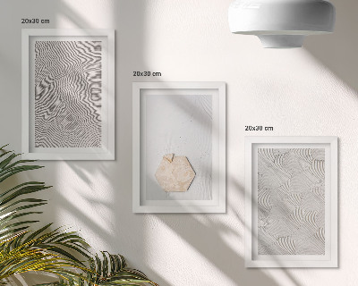 Stenska galerija slik Lahke teksture na pesku, nežen boho slog
