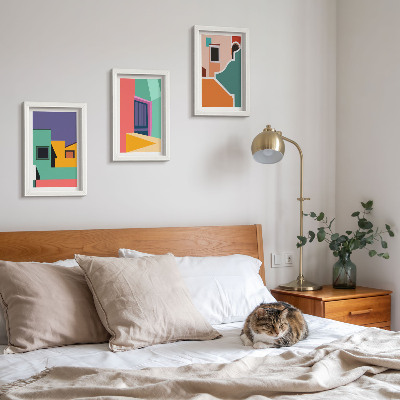 Stenska galerija slik Barvite ilustracije mesta v sodobnem slogu