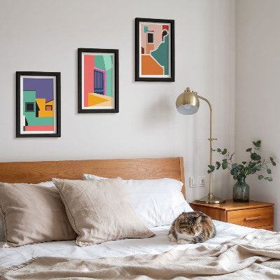 Stenska galerija slik Barvite ilustracije mesta v sodobnem slogu