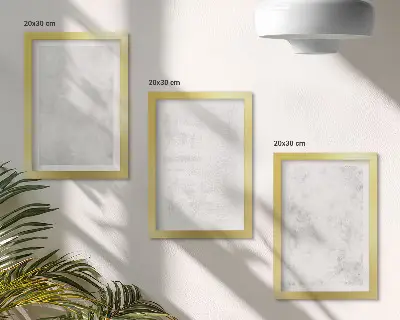 Komplet slik v okvirju bele lise na platnu z minimalističnim ozadjem