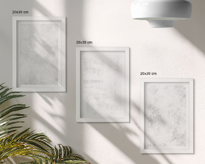 Komplet slik v okvirju Bele lise na platnu minimalističnega ozadja