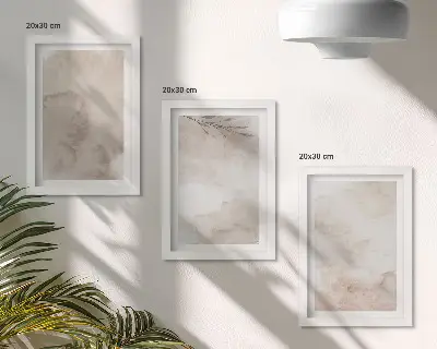 Stenska galerija slik z motivom teksture razlitih akvarelnih barv v boemskem slogu