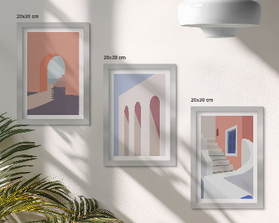 Stenska galerija slik Ilustracije urbane arhitekture v minimalističnem slogu