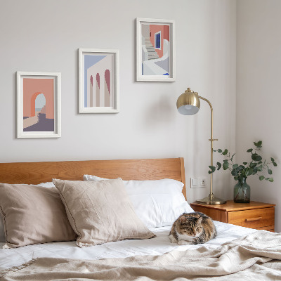 Stenska galerija slik Ilustracije urbane arhitekture v minimalističnem slogu
