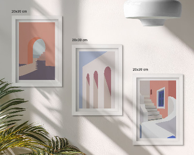 Stenska galerija slik Ilustracije urbane arhitekture v minimalističnem slogu
