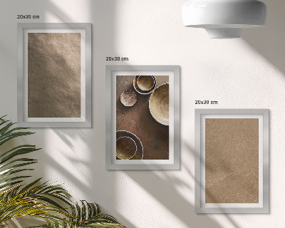 Set 3 slik v okvirju Kamnite konstrukcije v modernem minimalističnem slogu