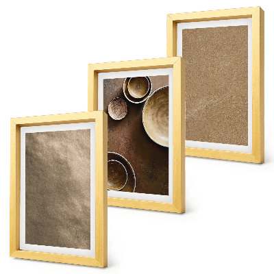 Set 3 slik v okvirju Kamnite konstrukcije v modernem minimalističnem slogu