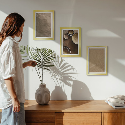 Set 3 slik v okvirju Kamnite konstrukcije v modernem minimalističnem slogu