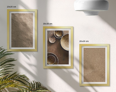 Set 3 slik v okvirju Kamnite konstrukcije v modernem minimalističnem slogu