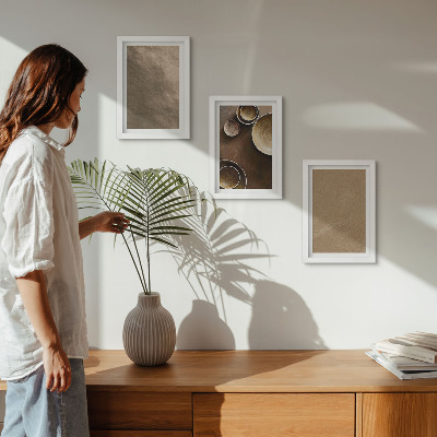 Set 3 slik v okvirju Kamnite konstrukcije v modernem minimalističnem slogu