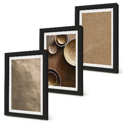 Set 3 slik v okvirju Kamnite konstrukcije v modernem minimalističnem slogu
