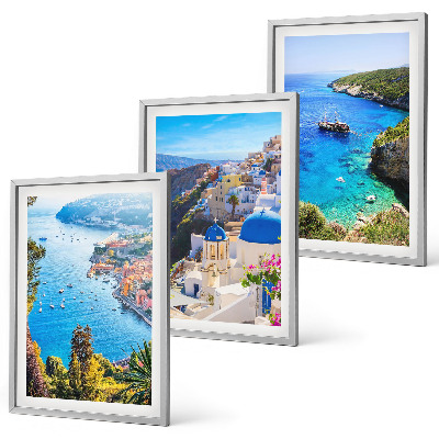 Večdelna slika v okvirju Grški pogledi na Santorini Oia