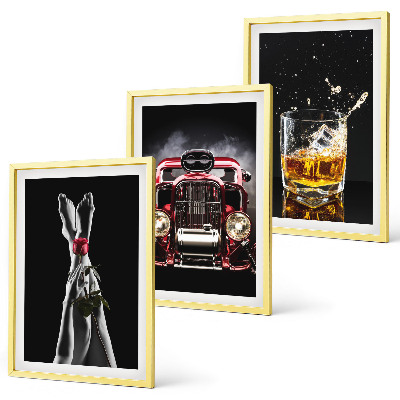 Večdelna slika v okvirju Ženske noge rose car whiskey