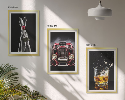 Večdelna slika v okvirju Ženske noge rose car whiskey
