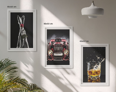 Večdelna slika v okvirju Ženske noge rose car whiskey