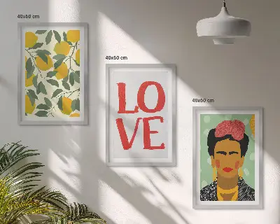 Večdelna slika v okvirju z motivom Limone obožujejo Frido