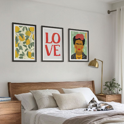 Večdelna slika v okvirju Limone OBOŽUJEJO portret Fride